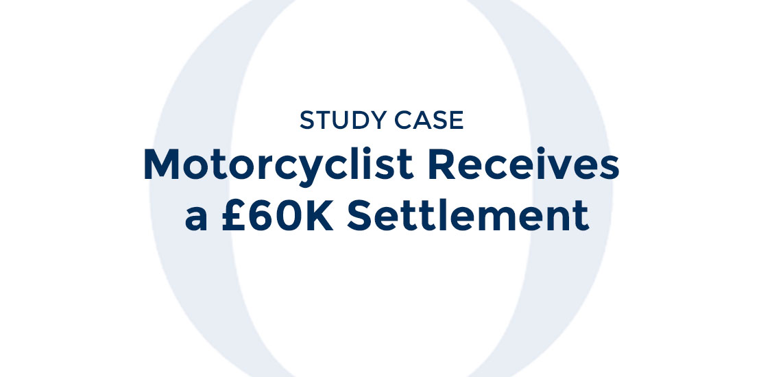 Motorcyclist Receives a £60K Settlement