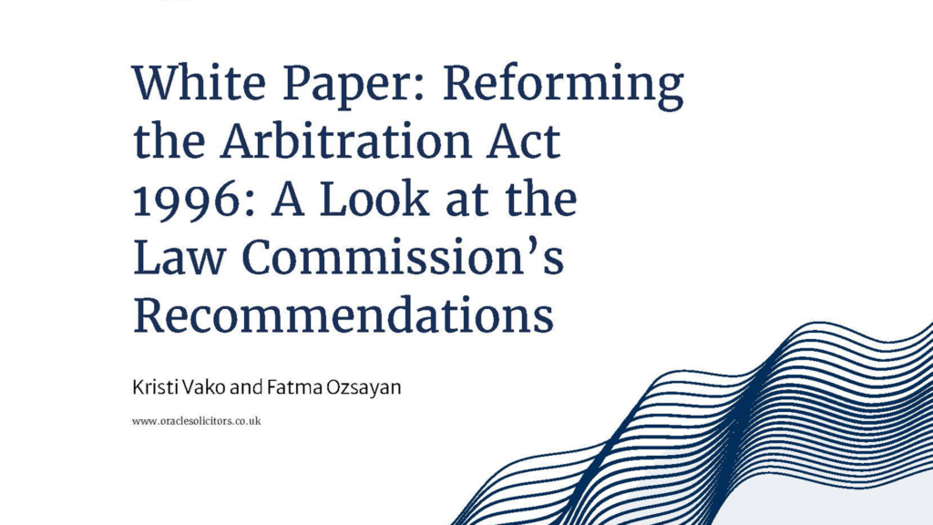 Cover - Arbitration White Paper